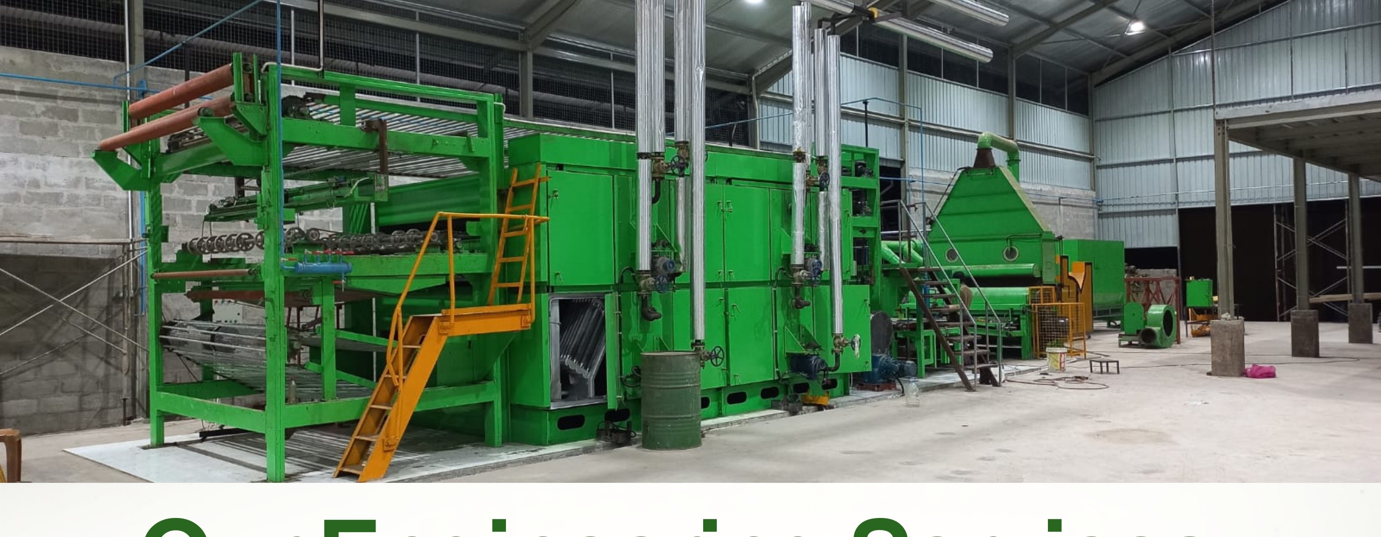 Custom-fabricated green industrial processing machine